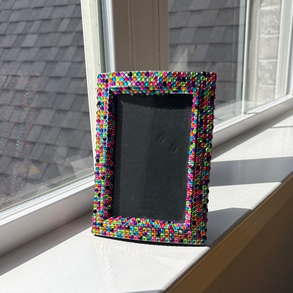 Colorful Beaded Picture Frame